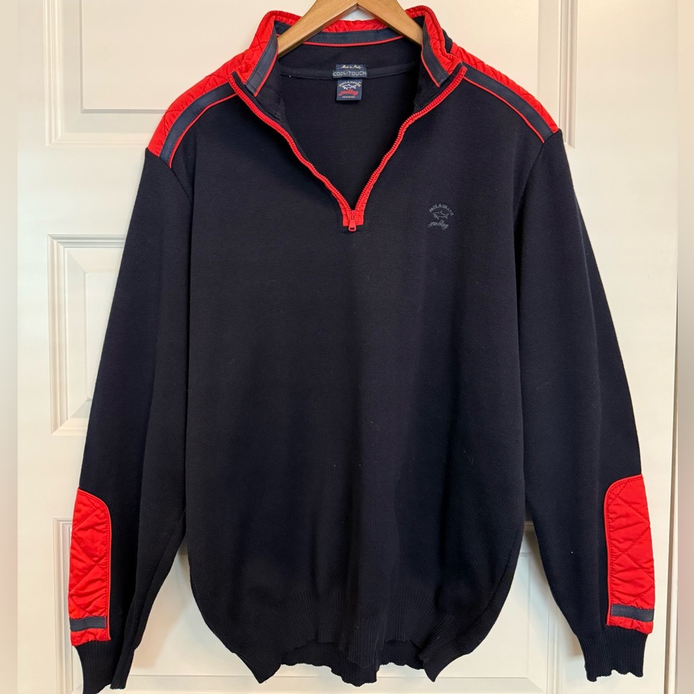 Vintage Paul & Shark Quarter Zip Wool Sweater